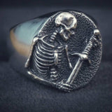 Cameo signet skeleton ring DCS